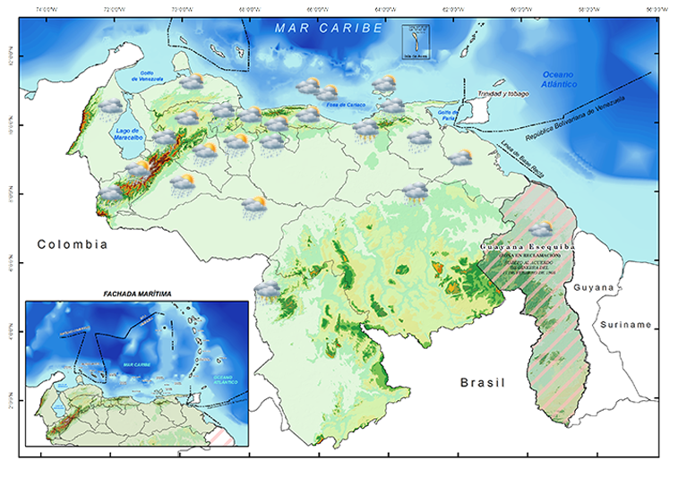 Martes de precipitaciones en regiones Oriental, Sur y Zuliana