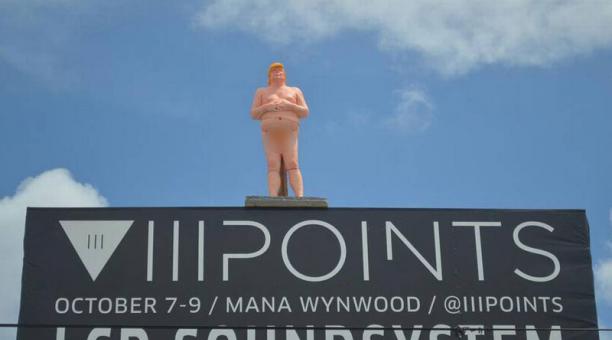 La estatua de Donald Trump desnudo aparece ahora en Miami (video)