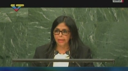 Así de vacío estaba el hemiciclo de la ONU mientras hablaba Delcy Rodríguez (FOTOS)