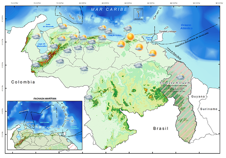 Inameh prevé este martes nubosidad y lluvias dispersas en gran parte del país