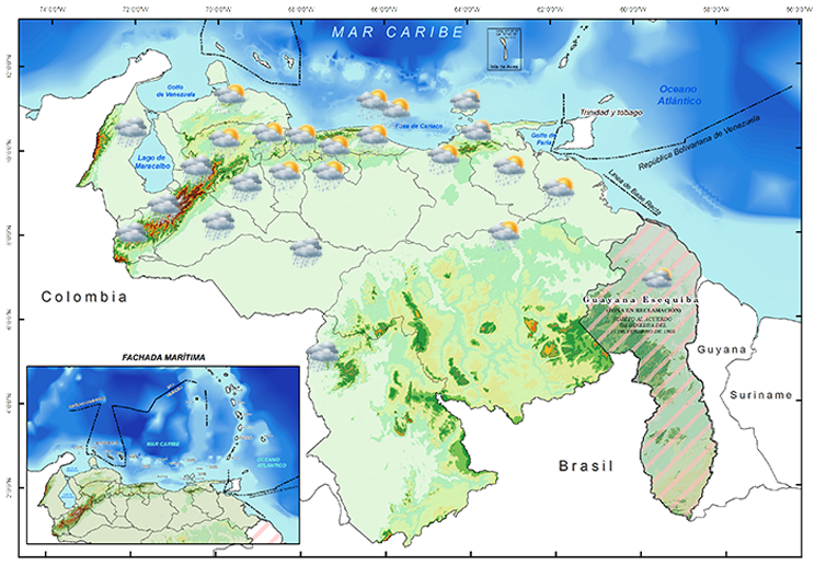 Inameh pronostica precipitaciones dispersas en gran parte del país este viernes