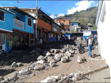 Familias damnificadas por lluvias en Timotes trasladadas a refugios (Fotos)