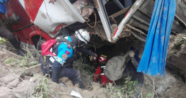 Accidente de bus en Ecuador