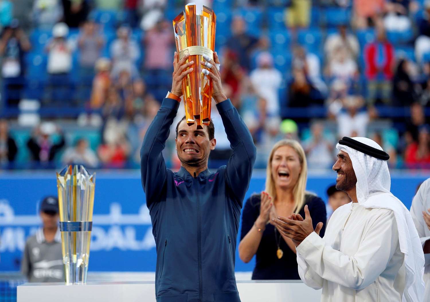 Rafael Nadal venció a David Goffin en Abu Dabi