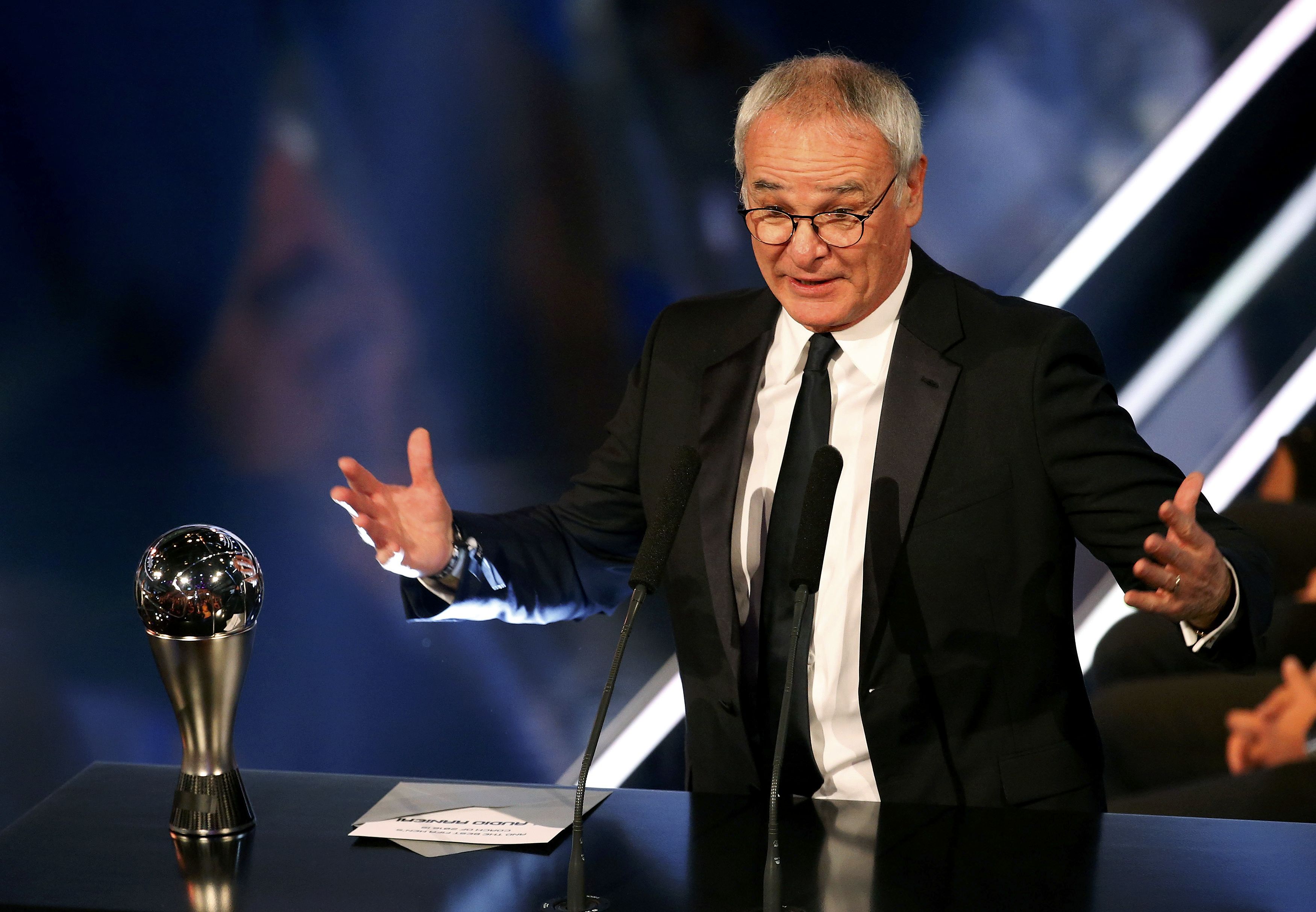 Claudio Ranieri (Leicester), elegido Mejor Entrenador de 2016