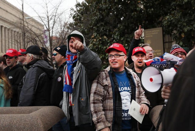 Protesters And Trump Supporters Gather In D.C. For Donald Trump Inauguration