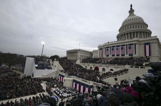 General view of the inauguration ceremonies to swear in Donald Trump as the 45th president of the United States on the West front of the U.S. Capitol in Washington, U.S., January 20, 2017. REUTERS/Lucy Nicholson