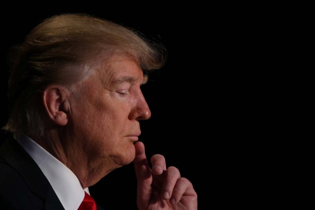 U.S. President Donald Trump attends the National Prayer Breakfast event in Washington, U.S., February 2, 2017. REUTERS/Carlos Barria