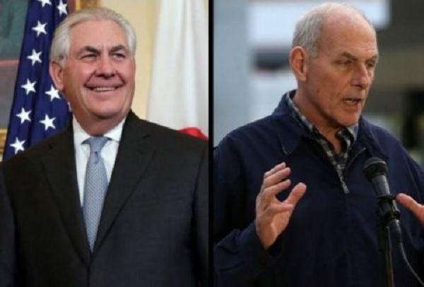 Rex Tillerson (izq) y Jhon Kelly (der) / AFP y Reuters