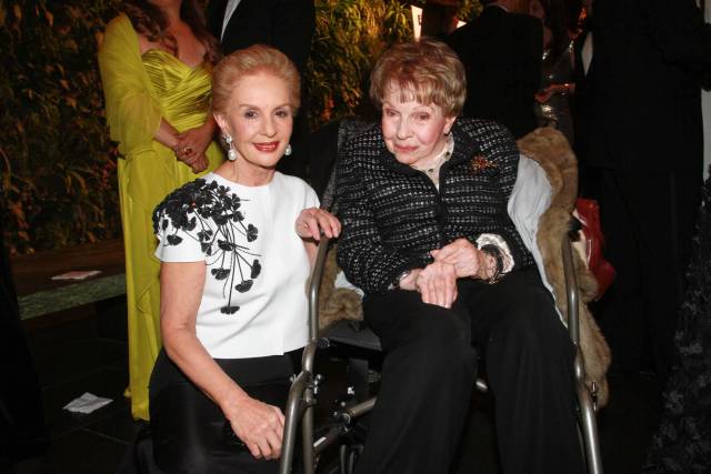 Sofía Ímber (derecha), junto a Carolina Herrera en Nueva York en 2014. JOHNNY NUNEZ WIREIMAGE