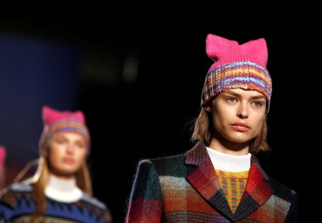 A model presents a creation from the Missoni Autumn/Winter 2017 women's collection during Milan's Fashion Week, in Milan, Italy February 25, 2017. REUTERS/Alessandro Garofalo