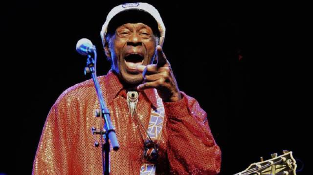 Chuck Berry, en una actuación en Montevideo en 2013. AFP