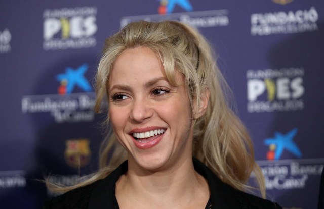 Colombian singer Shakira poses during a charity event with FC Barcelona at Camp Nou stadium in Barcelona, Spain March 28, 2017. REUTERS/Albert Gea