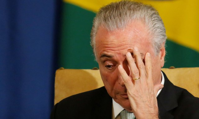 Michel Temer, presidente de Brasil (Foto Reuters)