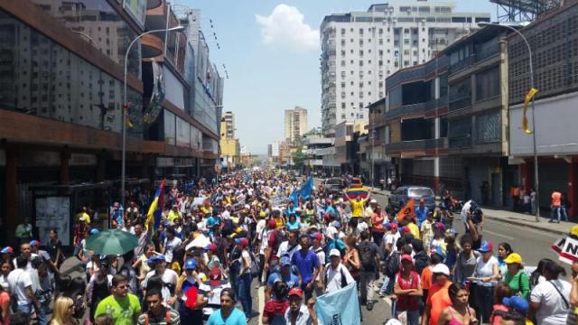 Marcha en el estado Aragua / Foto La Patilla