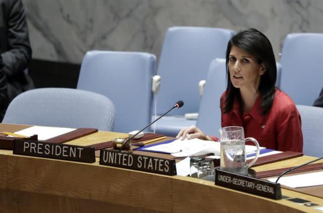 La embajadora estadounidense, Nikki Haley (Foto: EFE)