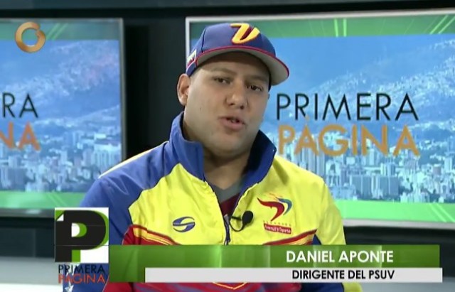 Daniel Aponte, dirigente del Psuv / Foto captura TV