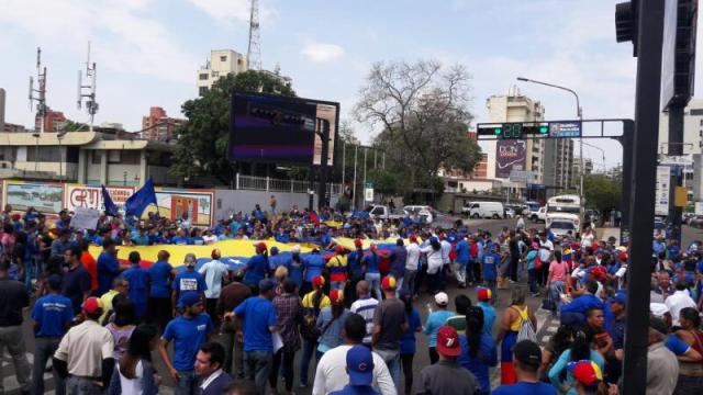 Manifestantes en Zulia. Prensa: Un Nuevo Tiempo