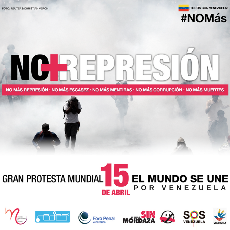 Conflicto en Venezuela escala a nivel mundial con protestas en más de 25 ciudades bajo el lema “No más”