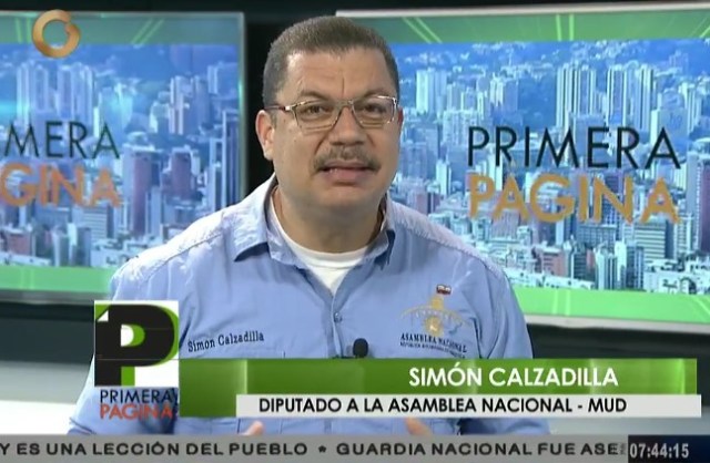 Simón Calzadilla / Foto captura TV