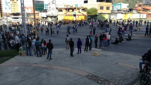 Trancazo en Mérida / Foto @leoperiodista 