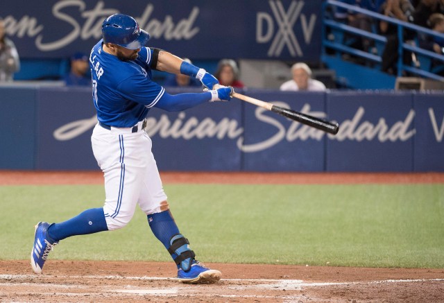 El jardinero de los Azulejos de Toronto, Kevin Pillar (Foto: Reuters)