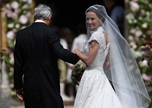 Pippa Middleton, the sister of Britain's Catherine, Duchess of Cambridge, arrives for her wedding to James Matthews at St Mark's Church in Englefield, west of London, on May 20, 2017. REUTERS/Justin Tallis/Pool