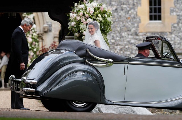 Pippa Middleton, the sister of Britain's Catherine, Duchess of Cambridge, arrives for her wedding to James Matthews at St Mark's Church in Englefield, west of London, on May 20, 2017. REUTERS/Kirsty Wigglesworth/Pool