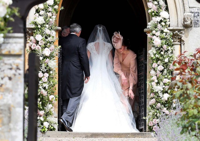 Pippa Middleton, the sister of Britain's Catherine, Duchess of Cambridge, arrives for her wedding to James Matthews at St Mark's Church in Englefield, west of London, on May 20, 2017. REUTERS/Kirsty Wigglesworth/Pool