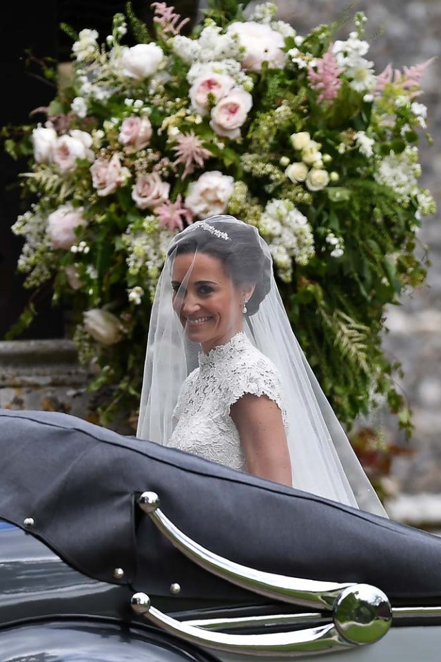 Pippa Middleton, the sister of Britain's Catherine, Duchess of Cambridge, arrives for her wedding to James Matthews at St Mark's Church in Englefield, west of London, on May 20, 2017. REUTERS/Justin Tallis/Pool