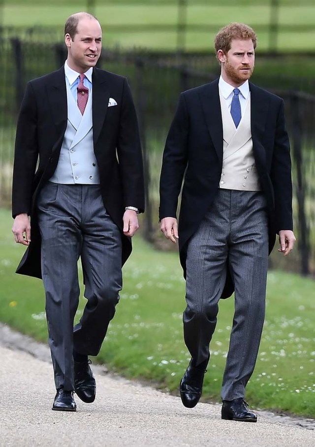 Britain's Prince Harry (R) and Prince William attend the wedding of Pippa Middleton, the sister of Britain's Catherine, Duchess of Cambridge, and James Matthews at St Mark's Church in Englefield, west of London, on May 20, 2017. REUTERS/Justin Tallis/Pool