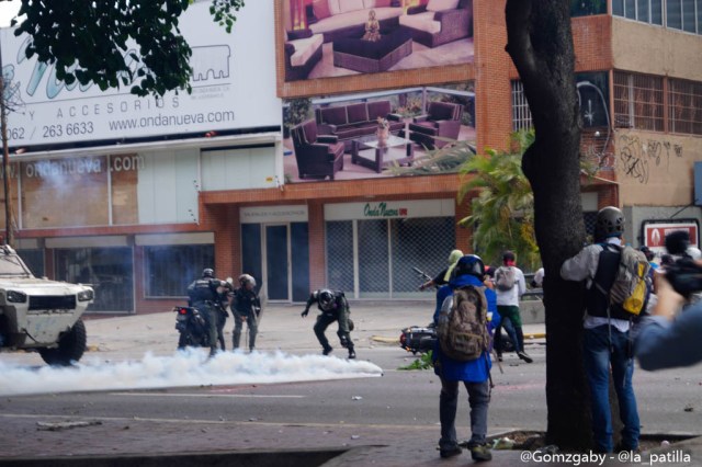 GN efectuó fuerte represión en Caracas este 3 de mayo. Foto: LaPatilla.com / Gabriela Gómez