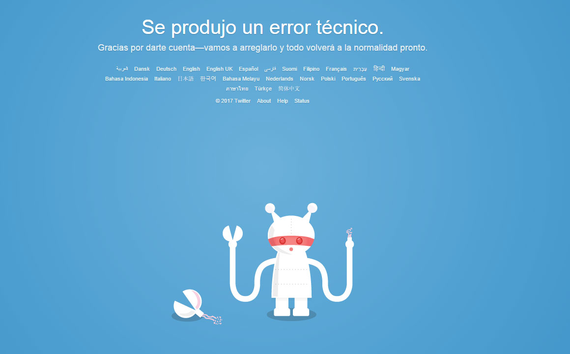 Twitter presenta fallas a nivel mundial