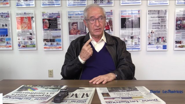 El padre Luis Ugalde durante la entrevista en Diario Las Américas (foto captura)