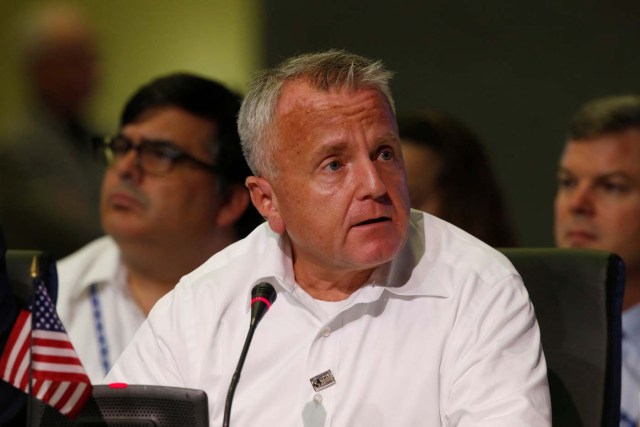 U.S Deputy Secretary of State John Sullivan speaks during the OAS 47th General Assembly in Cancun, Mexico June 20, 2017. REUTERS/Carlos Jasso