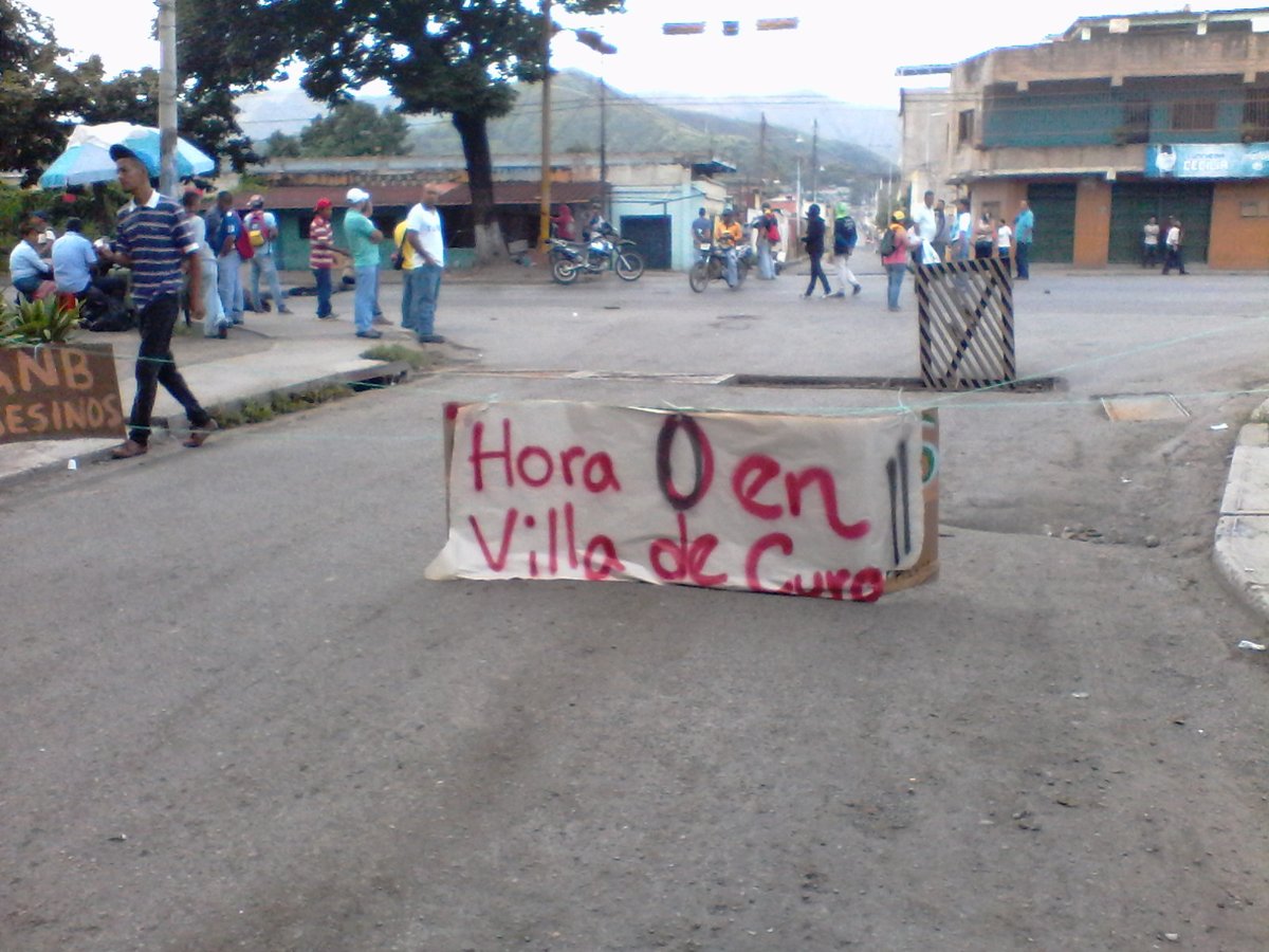 Trancazo en la carretera nacional de Villa de Cura #26Jun