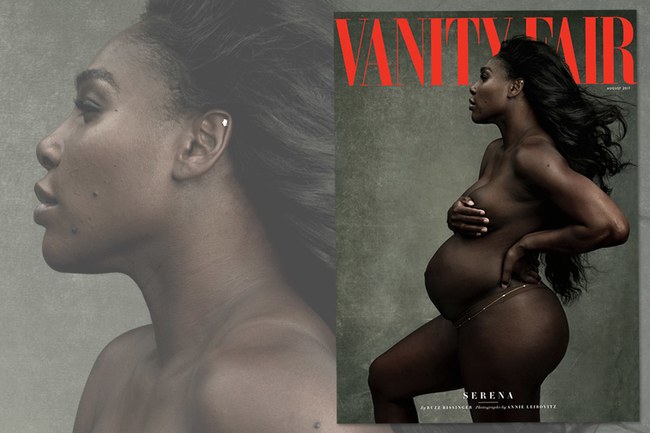 Serena Williams presume de embarazo en la portada de Vanity Fair (foto)