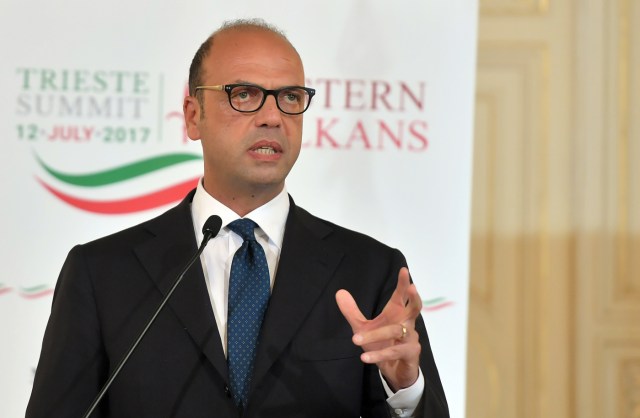 El ministro de Relaciones Exteriores de Italia, Angelino Alfano. Foto: AFP/Archivo