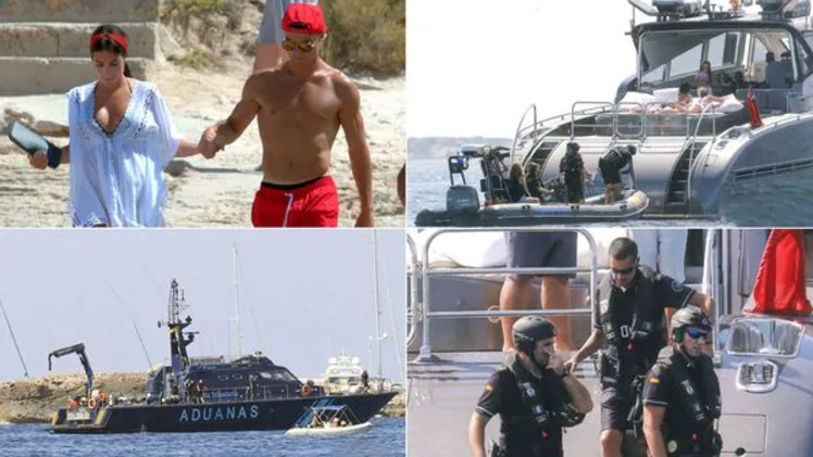 El lujoso yate de Cristiano Ronaldo fue sorpresivamente inspeccionado por agentes de Aduanas