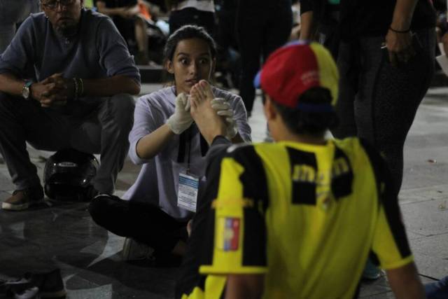 Con los pies maltratados y con Venezuela en el corazón llegaron los gochos libertarios a Caracas Foto: Régulo Gómez / LaPatilla.com