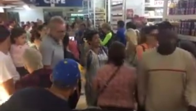 Protesta en el supermercado