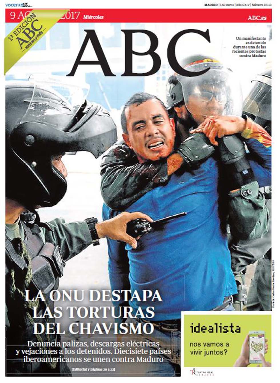 Portadas de la prensa internacional de este miércoles 09 de agosto de 2017