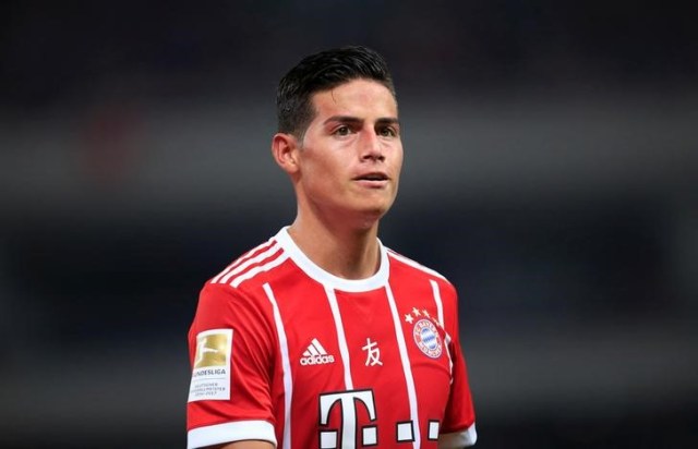 En la imagen de archivo el jugador de fútbol James Rodriguez en un partdio del Bayern Munich vs Arsenal, el 19 de julio de 2017. REUTERS/Aly Song - RTX3C2Y6