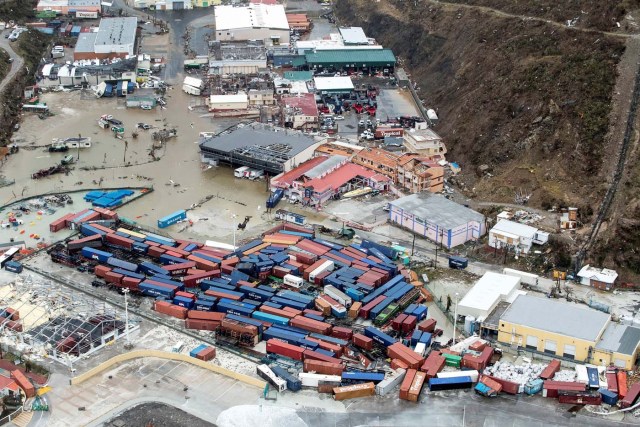 View of the aftermath of Hurricane Irma on Sint Maarten Dutch part of Saint Martin island in the Caribbean September 6, 2017. Picture taken September 6, 2017. Netherlands Ministry of Defence/Handout via REUTERS ATTENTION EDITORS - THIS IMAGE HAS BEEN SUPPLIED BY A THIRD PARTY. MANDATORY CREDIT. NO RESALES. NO ARCHIVES