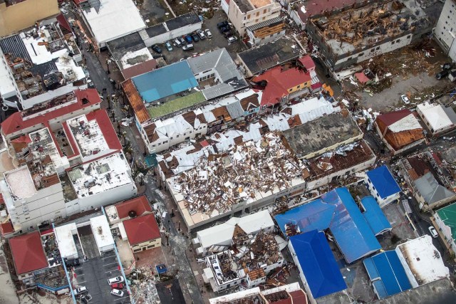 View of the aftermath of Hurricane Irma on Sint Maarten Dutch part of Saint Martin island in the Caribbean September 6, 2017. Picture taken September 6, 2017. Netherlands Ministry of Defence/Handout via REUTERS ATTENTION EDITORS - THIS IMAGE HAS BEEN SUPPLIED BY A THIRD PARTY. MANDATORY CREDIT. NO RESALES. NO ARCHIVES