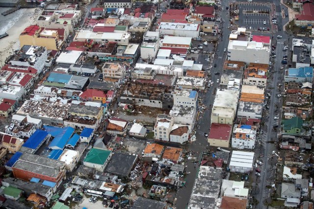 View of the aftermath of Hurricane Irma on Sint Maarten Dutch part of Saint Martin island in the Caribbean September 6, 2017. Picture taken September 6, 2017. Netherlands Ministry of Defence/Handout via REUTERS ATTENTION EDITORS - THIS IMAGE HAS BEEN SUPPLIED BY A THIRD PARTY. MANDATORY CREDIT. NO RESALES. NO ARCHIVES