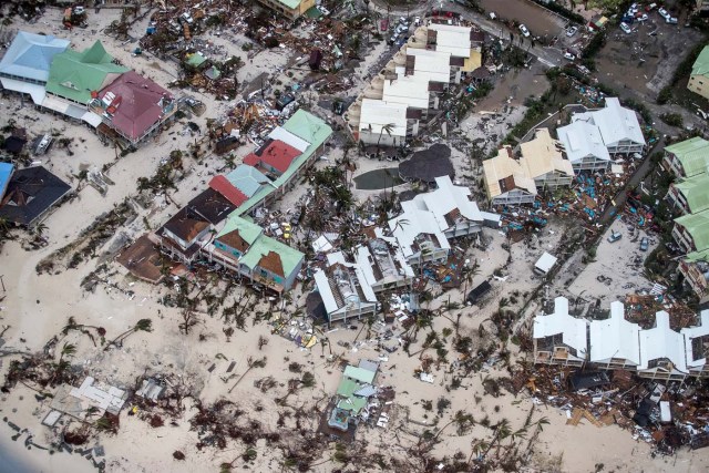 View of the aftermath of Hurricane Irma on Sint Maarten Dutch part of Saint Martin island in the Caribbean September 6, 2017. Picture taken September 6, 2017. Netherlands Ministry of Defence/Handout via REUTERS ATTENTION EDITORS - THIS IMAGE HAS BEEN SUPPLIED BY A THIRD PARTY. MANDATORY CREDIT. NO RESALES. NO ARCHIVES