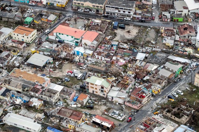 View of the aftermath of Hurricane Irma on Sint Maarten Dutch part of Saint Martin island in the Carribean September 6, 2017. Picture taken September 6, 2017. Netherlands Ministry of Defence/Handout via REUTERS ATTENTION EDITORS - THIS IMAGE HAS BEEN SUPPLIED BY A THIRD PARTY. MANDATORY CREDIT.NO RESALES. NO ARCHIVES