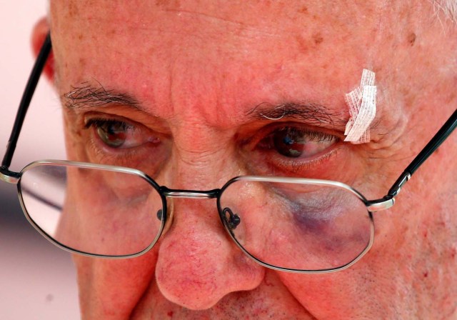 Pope Francis speaks outside Sanctuary of Saint Peter Claver in Cartagena, Colombia September 10, 2017.  REUTERS/Stefano Rellandini