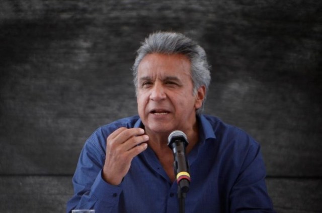 Imagen de archivo. El presidente de Ecuador Lenin Moreno habla durante una rueda de prensa en Esmeraldas, Ecuador, 15 de agosto de 2017. REUTERS/Daniel Tapia